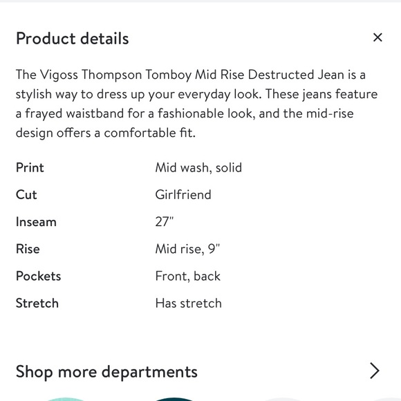 Vigoss distressed denim in Thompson Tomboy - Picture 5 of 6